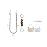 [Серебряный] Амбра Жемчужный + Четырехлистный Клевер Декоративная Цепь 45 см