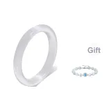 Роскошь Белый & Стекло Браслет с камнем "Кошачий глаз"