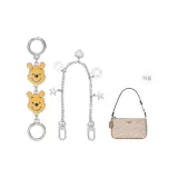 Серебряный Winnie Медведь Серебряный Удлинитель Цепь + Любовь Звезда Декоративная Цепь