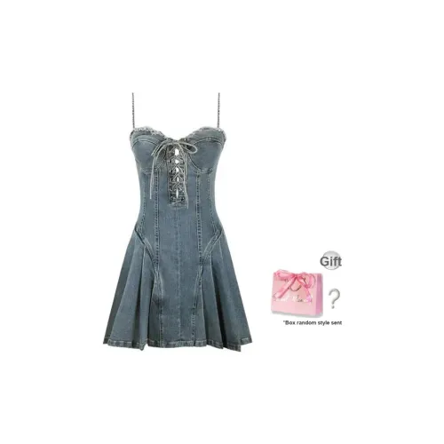 PUNCHUN Studio Slip Платье Женское Синее