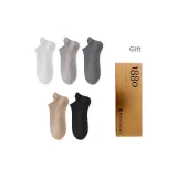 Коробка 5 пар (Черный + Белый + Светло-серый + Темно-серый + Хаки)