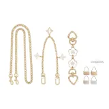 Белый цветок вишни, удлинитель цепи + декоративная цепь с четырехлистным клевером + длинная цепь 90 см