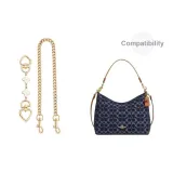 Белый клевер четырехлистный + декоративная цепочка 47 см - золотистый