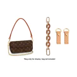 Коричневый акрил, цепочка 16,5 см + износостойкая пряжка, 1 пара