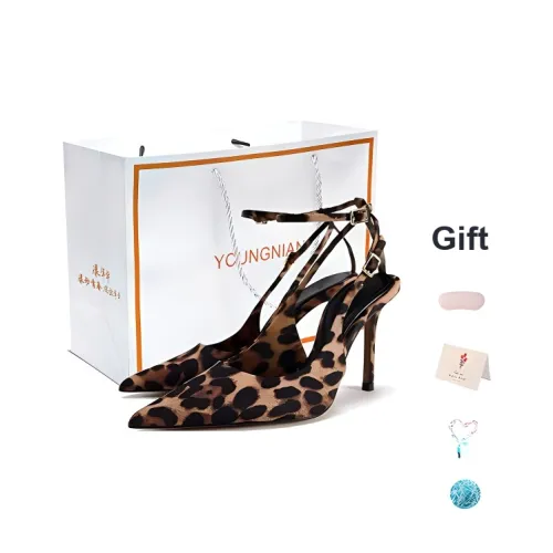 Yang Nianhua Узкий каблук Высокие каблуки 8 см Женские Леопардовый принт