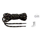 Крутые обувь шнурки - черный, желтый (в комплекте с спортивными носками)