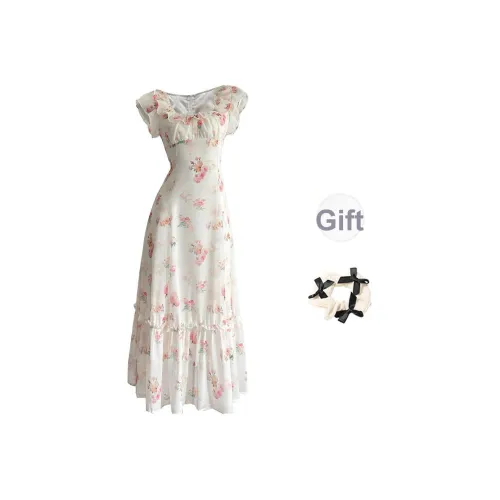 XUOIZA Короткое платье с короткими рукавами женское