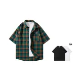 Зеленый Оранжевый Клетка (Включает Футболку)