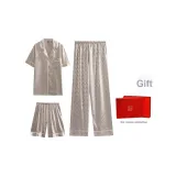 Gray Three-Piece Set (Короткий рукав рубашка + шорты + штаны)