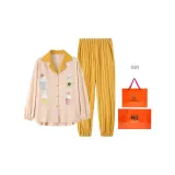 Светлый нефрит, полосы, повседневный, с длинным рукавом, домашняя одежда