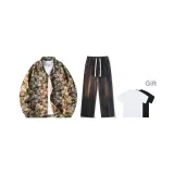 Комплект (Медведь Out + Черные Джинсы) с Бесплатной Футболкой