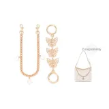 [Золотистый] Бабочка Удлинительная Цепь 15 см + Декоративная Цепь 45 см