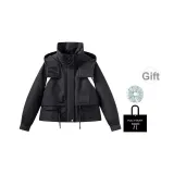 Чёрный, в комплекте с резинкой для волос и сумкой для покупок