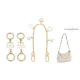 [Gold] Цветочный Стамен Удлинитель Цепь 2+Love Star Декоративная Цепь