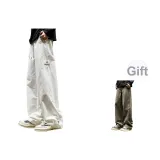 Белый+1603 Темно-серый Повседневные брюки [Покупка с скидкой 19 юаней, свяжитесь с службой поддержки клиентов для получения информации о разных размерах]