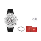 Прозрачный белый, черный ремешок (Ограниченное издание коробки "Сердцебиение" 1)