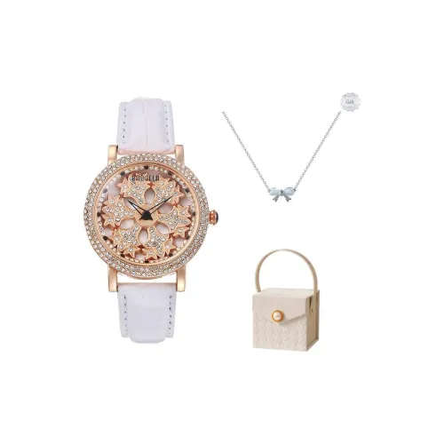 BAOGELA Кварцевый механизм кожаный ремешок женские часы циферблат с открытым механизмом