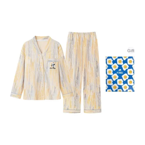 FINEI Pajama Комплект Женский Сумка для покупок Абрикос