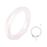 Браслет из стекла "Кошачий глаз" - персиково-розовый