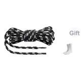 Slant Точка Шнурки для обуви - Черный Белый (В комплекте с Спортивными носками)