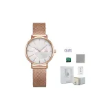 Белый циферблат, розовое золото, ремешок