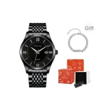 Черный циферблат, черный ремешок (оригинальная коробка + с браслетом + регулировщик часов)