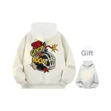 Ecru (1099 Thermal Cotton Down Jacket, Free White Photinia Gray Sweatshirt)  
Экрю (1099 Тёплый хлопковый пуховик, Бесплатно белый Фотиния серый свитшот)