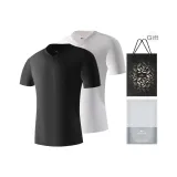 V-образный вырез, 2 штуки (белый + черный), легко сочетается и моется!