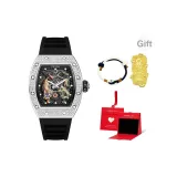 Черный ремешок, серебряная оправа, коробка "Восторг" (включает ремешок для запястья + наклейку из чистого золота 999 пробы)