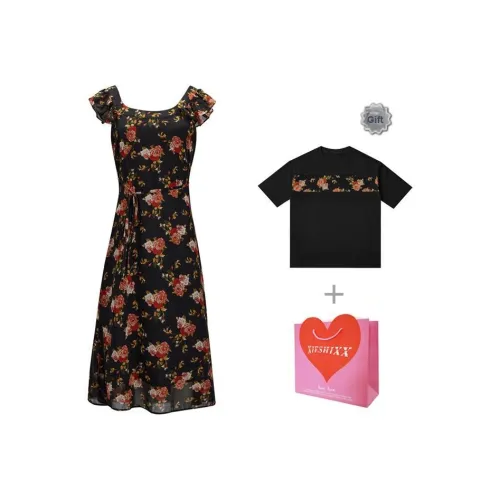 XIESHIXX Без рукавов Платье Женское Многоцветное