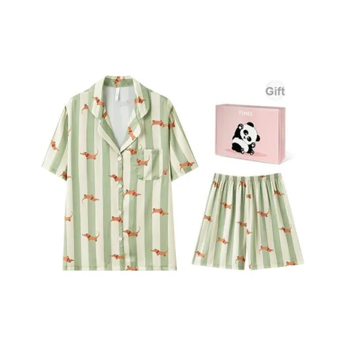 FINEI Зеленый Женские Пижамные Комплекты