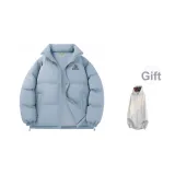 Светло-синий (90% пуховик) + клетка бело-серый вереск свитшот стандартное издание