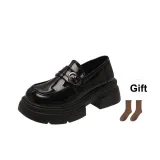 Глянцевый черный, размер 37, в комплекте носки