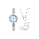 Синий циферблат с ожерельем + коробка (K318G03)