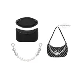 Сердце Жемчужное, декоративная цепочка 38 см, немецкий язык, бархат, черная подкладка