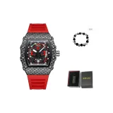 Черный корпус, красный ремешок [фирменная упаковка + браслет с восемью триграммами]