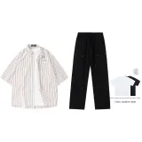 Set (верхний Апельсин + нижний Черный) (короткие рукава Бесплатно)