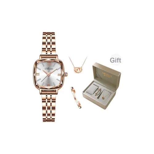 ABORNI Small Block Collection Кварцевый механизм ремешок из нержавеющей стали женские часы белый циферблат