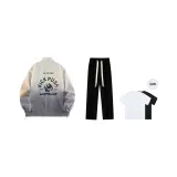 Комплект (Серый топ + Черные повседневные штаны) В комплекте с футболкой