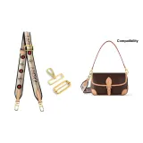 [Двухкомпонентный комплект] Растительное дубленое кожа, холст, регулируемый плечевой ремень + регулируемая длина (размер по длине) с застежкой