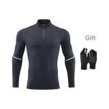 Темно-серый + Icebreaker Fitness перчатка - черный