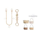 [Золотистый] Молочно-белый Перламутровый + Четырехлистный Клевер Декоративная Цепь 30 см