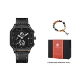 Черный корпус, черное лицо + 18 бусин, браслет с бусинами из семян Бодхи