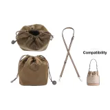 15 Коричневый Liner + Молочно-чайный Плечевой ремень (Серебряная застежка)