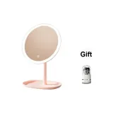 Розовый - Камелия Вращающаяся Щетка для Макияжа в Трубочке