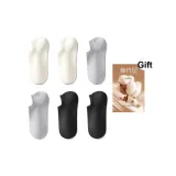 6 пар (2 молочно-белых + 2 светло-серых + 2 черных)