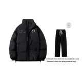 Чёрный (В комплекте с флисовой подкладкой, широкие штаны, повседневные штаны)