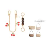 [Золотистый] Амбра Жемчужный + Вишня Декоративная Цепь 30 см