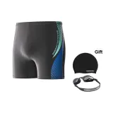 Черные плавательные шорты + черные очки для плавания + черная плавательная шапочка