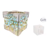 Синий комплект из 20 предметов "Ночные огни" с тюльпанами, включающий сумку из материала (случайный стиль)